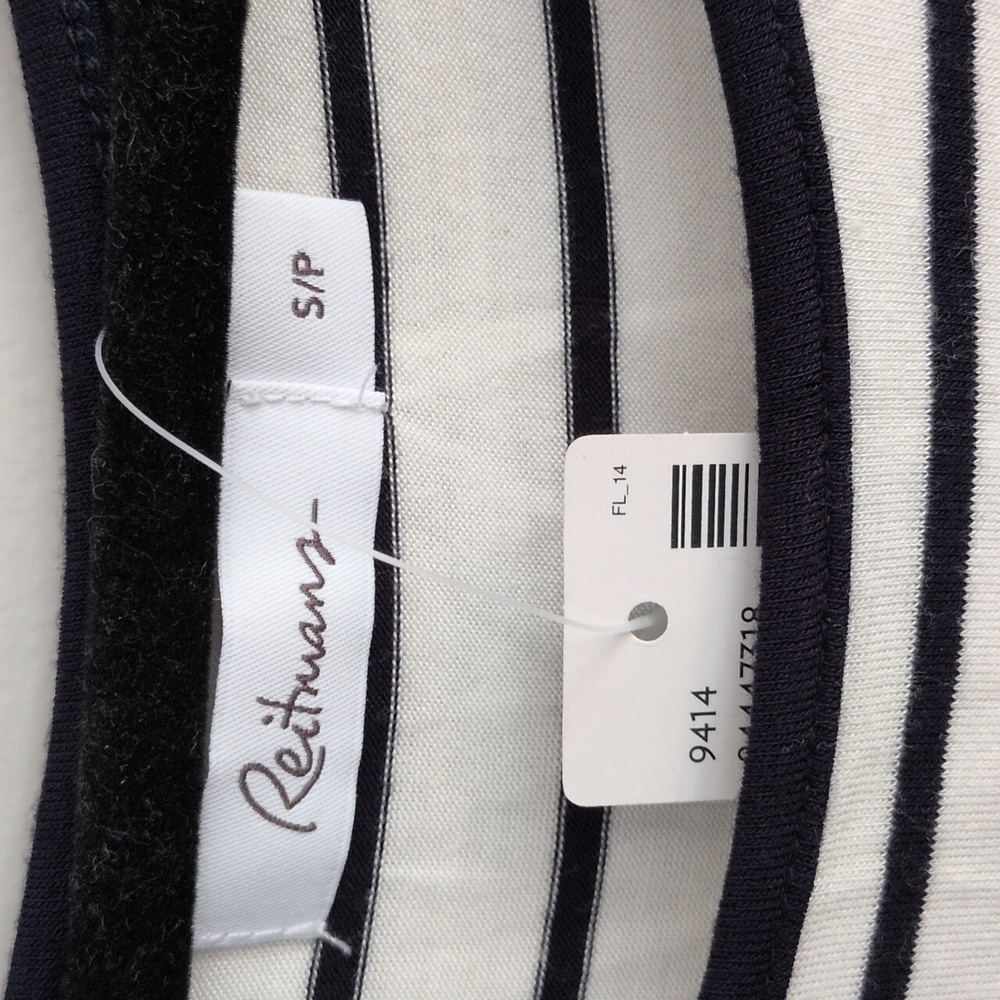 Reitmans Navy And White Nautical Striped Jersey Dress S - Picture 3 of 6
